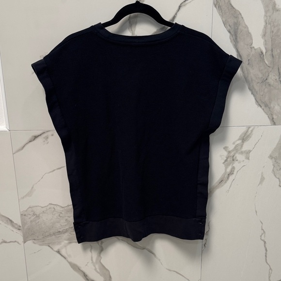 Mod Ref Navy Muscle Sweater w Open Sides - Picture 8 of 9